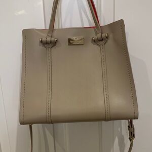 Kate Spade Arbour Hill Kyra Gray Sweetheart Pink Leather Crossbody Handbag